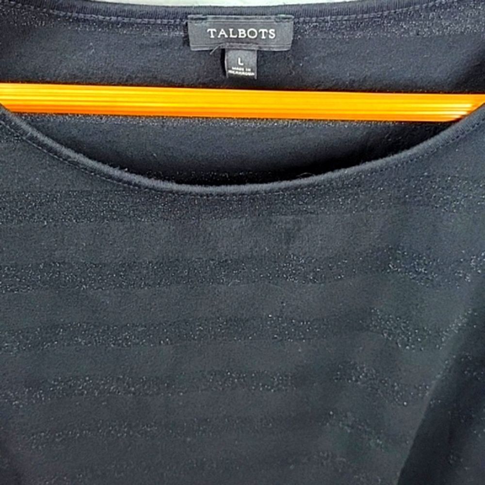 Talbots Shimmer Stripes Top - Picture 2 of 10